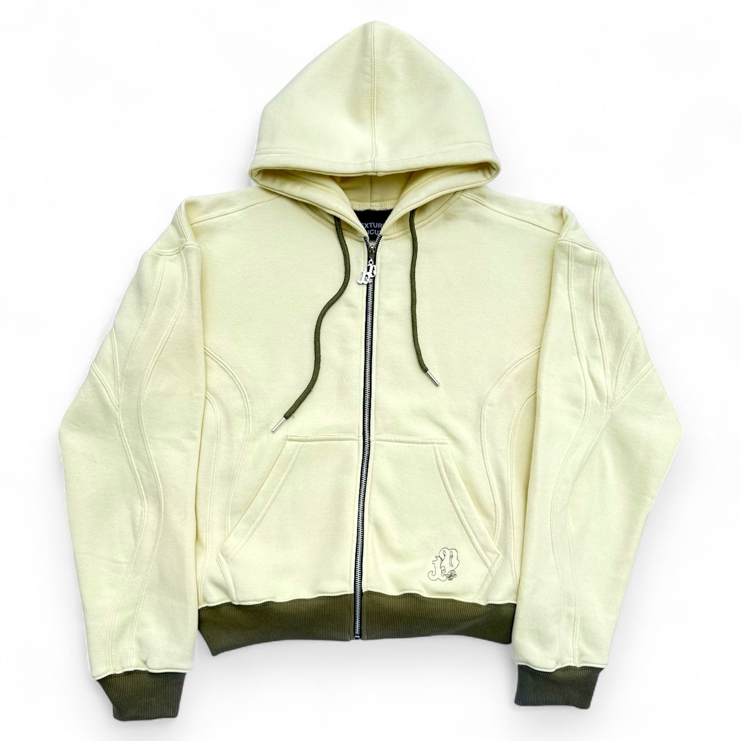 “Texture Original” Faded Champagne Zip Jacket